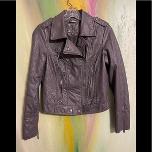 J2 faux gray leather jacket